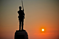 Monument to the 11th Pennsylvania Infantry.  Sunset. Gettysburg August 2012  StarX.  Gettysburg  Gettysburg Sunset WXYZ