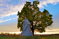 1st Massachusetts Monument near dusk  Gettysburg October 2014  Gettysburg Sunset WXYZ