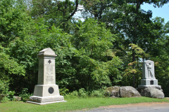 Monument to the 66th New York and 5th Michigan at the Loop. Gettysburg August 2012