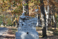 Monument to the 78th and 102nd New York Gettysburg October 2012