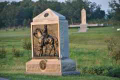 Monument to the 9th New York "Discovering the Enemy." 9th New York Cavalry Gettysburg August 2012