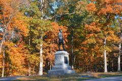 John Geary monument and saddle of Culp's Hill  Gettysburg October 2014  Gettysburg Monument WXYZ