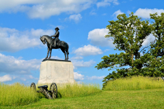 Monument to General Oliver Howard on East Cemetery Hill Howard Equestrian  Gettysburg June 2013  Gettysburg Monument WXYZ