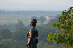 Monument to General G.K. Warren on Little Round Top  Gettysburg September 2013