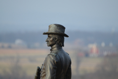 Monument to General Warren on Little Round Top  Gettysburg December 2013  gettysburg december 2013