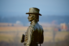 Monument to General Warren on Little Round Top  Gettysburg December 2013  gettysburg december 2013