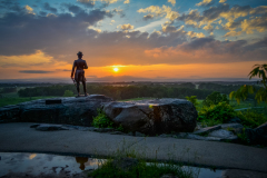 Warren Monument at Sunset