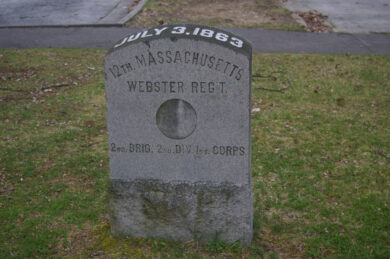 12th Massachusetts Infantry – July 3 Position Marker