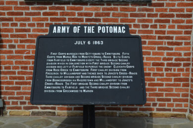 6 July Army of the Potomac Itinerary Tablet