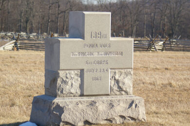 139th Pennsylvania Infantry (Second Monument)