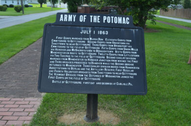 1 July Army of the Potomac Itinerary Tablet